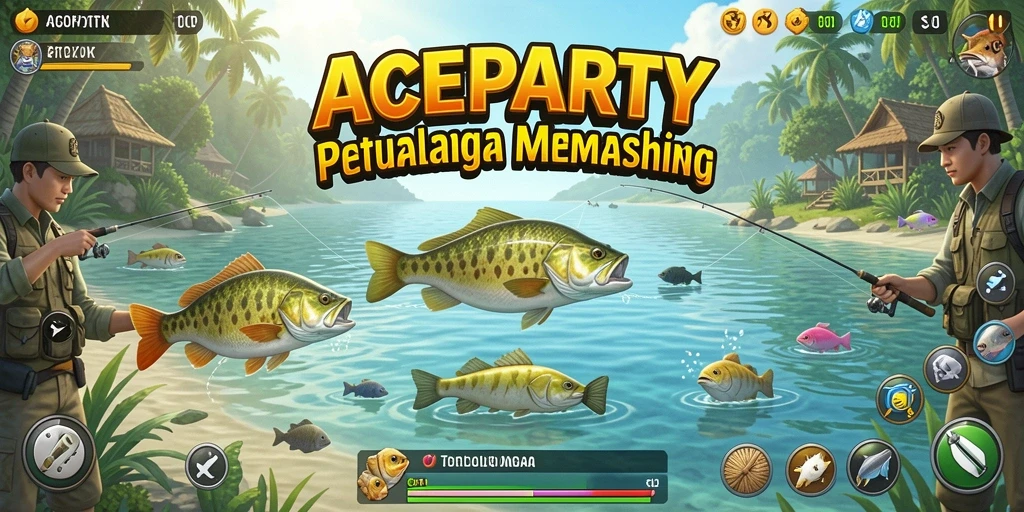 Tangkapan ikan yang menakjubkan dalam gameplay ACEPARTY.