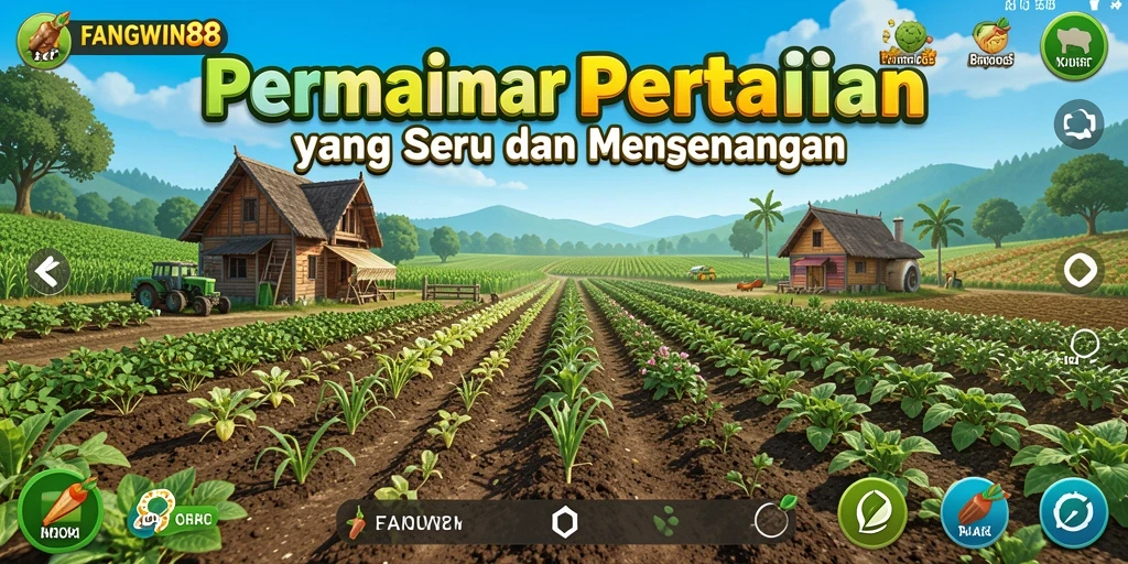 Screenshot FANGWIN88 yang menampilkan momen seru bertani.
