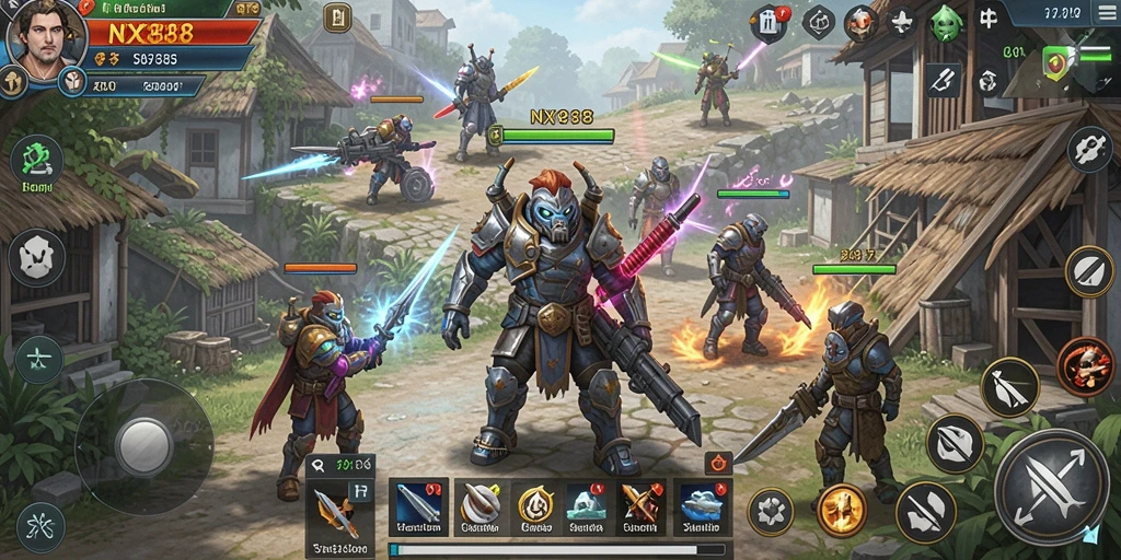 Screenshot gameplay menunjukkan aksi strategi mendebarkan di NX888.